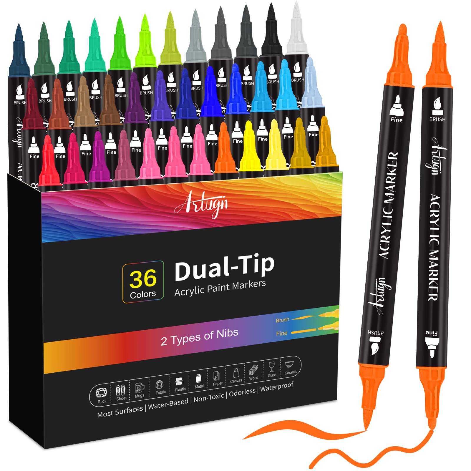 36 Colors Acrylic Paint Pens